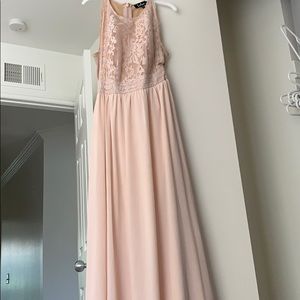 Lulus Blush Floor Length Dress